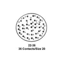 ITT CANNON KPT06F22-36S Circular Connector, KPT Series, MIL-DTL-26482 Series I, Straight Plug, 36 Contacts, Solder Socket