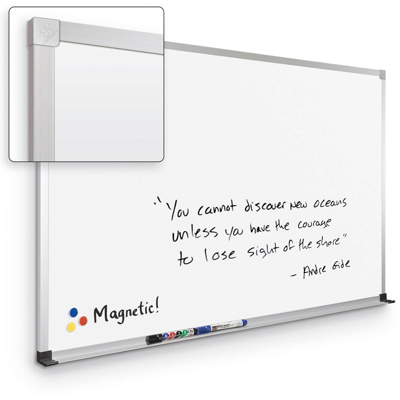 Best Rite Magnetic Porcelain Steel Markerboard with ABC Trim (1.5 x 2')