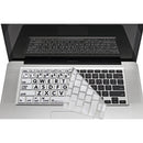 Logickeyboard LogicSkin XLPrint Black on White Keyboard Cover for Aluminum Unibody MacBook