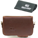 MegaGear Form-Fitted Leather Camera Case for Canon PowerShot SX280 HS (Brown)
