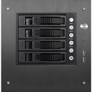 iStarUSA S-35-B4SA Compact Stylish 4x 3.5" Hotswap mini-ITX Tower (Black HDD Handles)