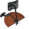 CTA Digital 2-in-1 Adjustable Monitor and Tablet Mount Stand with 2-Port USB Hub