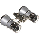 LaScala Optics 3x25 Aida Opera Glasses with Red Flashlight (Platinum & Silver)