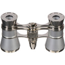 LaScala Optics 3x25 Aida Opera Glasses with Red Flashlight (Platinum & Silver)