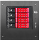 iStarUSA Compact Stylish 4x 3.5" Hotswap Trayless mini-ITX Tower (Red HDD Handles)