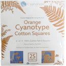 Cyanotype Store Cyanotype Cotton Squares - 8 x 8" (25 Pack, Orange)