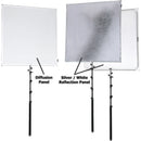 FotodioX Pro Studio Solutions Sun Scrim Collapsible Frame Reflector Kit with Boom Handle and Bag (4x4')