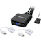 IOGEAR 2-Port USB Cable KVM Switch Kit with DisplayPort Adapters