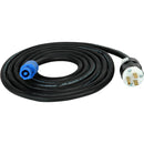 Laird Digital Cinema Locking 3-Pin 15A Neutrik powerCON Type A Cable to AC Wall Plug (6')