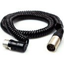 Remote Audio Low-Profile XLR5F to XLR5M Balanced Coiled Stereo Jumper Cable (2' Collapsed, 7' Extended)