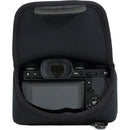 MegaGear MG053 Ultralight Neoprene Case with Carabiner for Olympus OM-D E-M1 & 12-40mm (Black)