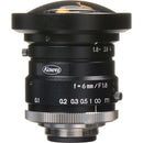 Kowa C-Mount 6mm f/1.8-16 1" HC Series Fixed Lens