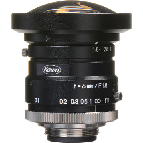 Kowa C-Mount 6mm f/1.8-16 1" HC Series Fixed Lens