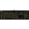 Logickeyboard XL Print NERO PC Slimline Large Print American English and Hebrew Keyboard (Yellow On Black)