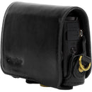 MegaGear Ever Ready PU Leather Camera Case with Strap for Canon PowerShot G7 X (Black)