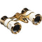 LaScala Optics 3x25 Aida Opera Glasses with Red Flashlight (White & Gold)