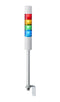 PATLITE LR5-402LEBW-RYGB Signal Tower, Ethernet, Continuous, 4 Tier, Amber/Blue/Green/Red, 85dB, Pole Mount, 4 Tone, IP54