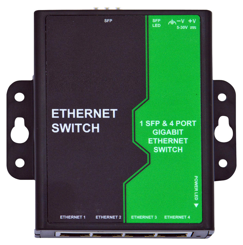 MULTICOMP PRO MP-084 Switch, 5 Ports, Industrial, Gigabit Ethernet, DIN Rail / Wall, RJ45 x 4, SFP x 1