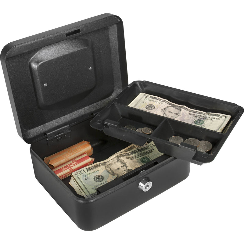 Barska 8" Cash Box with Key Lock (Black)