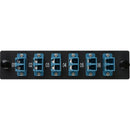 Camplex 6-Port LC Duplex Singlemode Fiber Adapter Plate Module with Ceramic Connectors (Blue)