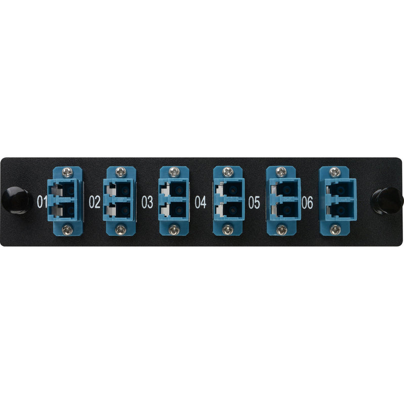 Camplex 6-Port LC Duplex Singlemode Fiber Adapter Plate Module with Ceramic Connectors (Blue)