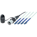 Camplex 4-Ch opticalCON QUAD LITE to 4 LC Mult-Mode Fiber Tactical Patch Cable (1')