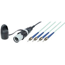 Camplex 4-Ch opticalCON QUAD LITE to 4 ST Multi-Mode Fiber Tactical Patch Cable (6')
