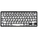 Logickeyboard XL Print Bluetooth 3.0 Mini Keyboard (American English/Hebrew, Black on White)