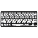 Logickeyboard XL Print Bluetooth 3.0 Mini Keyboard (American English/Hebrew, Black on White)