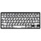 Logickeyboard XL Print Bluetooth 3.0 Mini Keyboard (American English/Hebrew, Black on White)