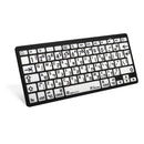 Logickeyboard XL Print Bluetooth 3.0 Mini Keyboard (American English/Hebrew, Black on White)