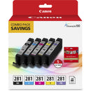 Canon PIXMA TR8620a Wireless Home Office All-in-One Printer with CLI-281 5-Color Ink Tanks and 5 x 5" Photo Paper Kit