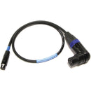 Cable Techniques XLR-3F Right Angle to TA3F Balanced UCR Receiver Cable to SD (18", Blue XLR Ring)