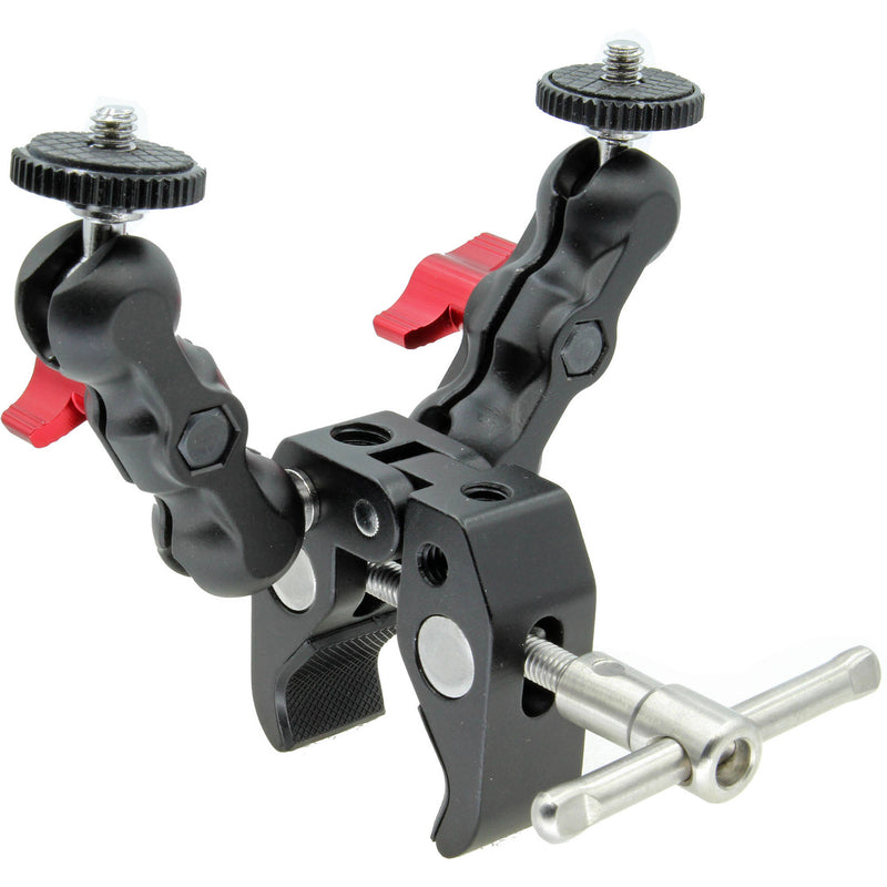GyroVu Clamp with Dual Mini 360&deg; Ball Head Mounts & 1/4"-20 Screws