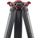 Sachtler System FSB 4 Fluid Head with Sideload Plate, Flowtech 75 Carbon Fiber Tripod with Mid-Level Spreader and Rubber Feet