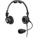 RTS LH-302 Lightweight RTS Double-Sided Broadcast Headset (XLR 4-Pin Male Connector, Dynamic Microphone)