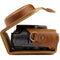 MegaGear Ever Ready Leather Camera Case for Canon PowerShot SX730 HS/SX740 HS (Light Brown)