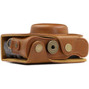 MegaGear Ever Ready Leather Camera Case for Canon PowerShot SX730 HS/SX740 HS (Light Brown)