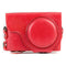 MegaGear Ever Ready Leather Camera Case and Strap for Panasonic LUMIX DC-ZS70 or DC-TZ90 (Red)