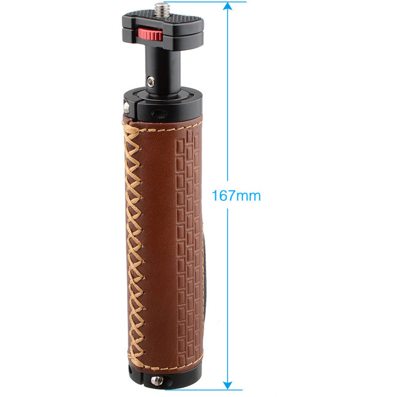 CAMVATE Leather Handgrip with 1/4"-20 Thumbscrew Mount
