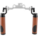 CAMVATE Leather Handgrip with ARRI-Style Rosette (2-Pack, Brown)