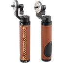 CAMVATE Leather Handgrip with ARRI-Style Rosette (2-Pack, Brown)