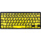 Logickeyboard XL Print Bluetooth 3.0 Mini Keyboard (American English/Hebrew, Black on Yellow)