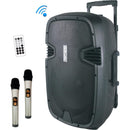 Pyle Pro PPHP1535WMU Portable 15" 2-Way 1600W Wireless and Bluetooth-Enabled PA System