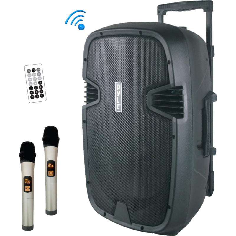 Pyle Pro PPHP1535WMU Portable 15" 2-Way 1600W Wireless and Bluetooth-Enabled PA System