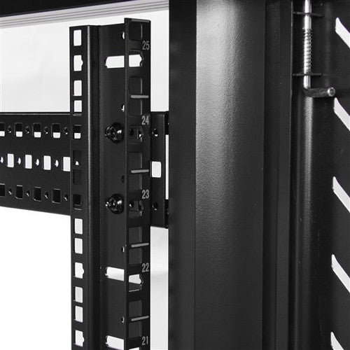 StarTech 25 RU 36" Knock-Down Server Rack Cabinet with Casters (Black)