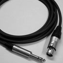 Canare Star Quad 3-Pin XLR Female to 1/4" TRS Male Cable (Black, 15')