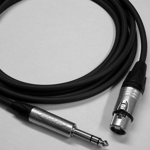 Canare Star Quad 3-Pin XLR Female to 1/4" TRS Male Cable (Black, 35')