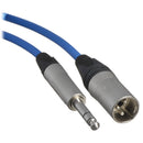 Canare Star Quad 3-Pin XLR Male to 1/4 TRS Male Cable (Blue, 15')