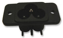 MULTICOMP PRO JR-307[PCA] IEC Power Connector, IEC C14 Inlet, 2.5 A, 250 VAC, Through Hole, Snap-In, Flange Mount